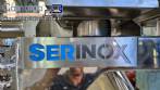 Tacho cozinhador a g�s em inox 100 litros Serinox com exaustor