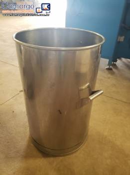 Tanque balde tambor de armazenamento em aço inox para 100 L