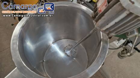 Tanque misturador encamisado em inox eltrico com hlice centrifuga tipo Cowles