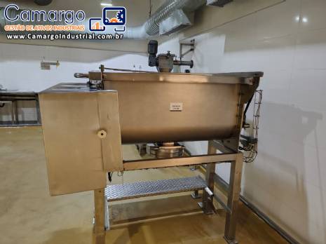 Misturador Ribbon Blender em a�o inox para p�s