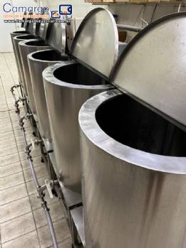 Tanques misturadores batedores em inox com refrigera��o para caldas sorvetes 150 litros