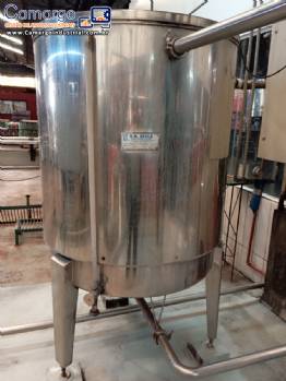 Tanque para armazenamento em ao inox 1000 litros Zegla
