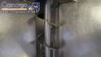 Rosca transportadora helicoidal inclinada com silo em inox