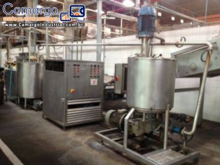 Linha de produ��o para bolachas