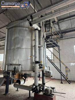 Tanque encamisado com circulador e misturador para sabo 20.000 litros