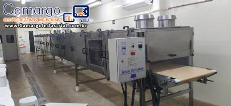T�nel de resfriamento para chocolate 14 metros JAF Inox