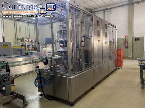 Aplicadora autom�tica com t�nel de encolhimento para r�tulos sleeve EPET Brasil Cabaserv